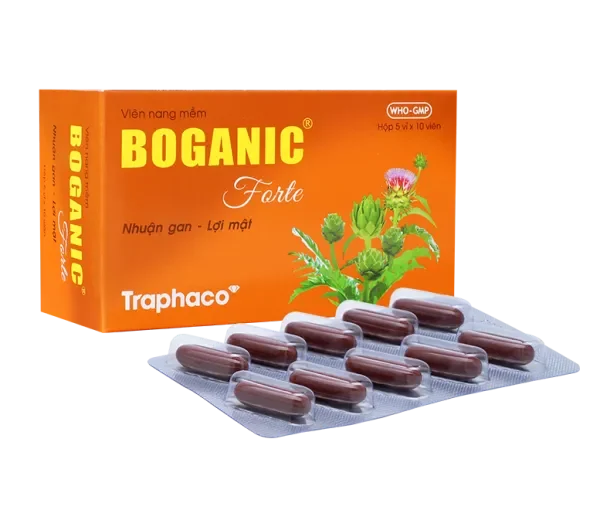 review Thuốc giải độc gan trị mụn Boganic Forte